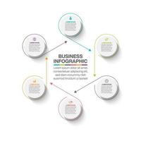 presentation business cirkel infographic mall vektor