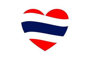 Flagge von Thailand in Form von Herzen vektor