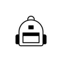 ryggsäck, skola, ryggsäck, ryggsäck heldragen linje ikon vektor illustration logotyp mall. lämplig för många ändamål.