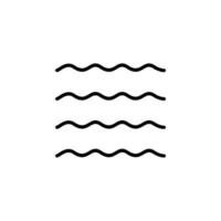 Ozean, Wasser, Fluss, Meer durchgezogene Linie Symbol Vektor Illustration Logo Vorlage. für viele Zwecke geeignet.