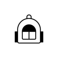 rucksack, schule, rucksack, rucksack durchgezogene linie symbol vektor illustration logo vorlage. für viele Zwecke geeignet.