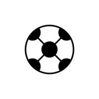 fotboll, fotboll heldragen linje ikon vektor illustration logotyp mall. lämplig för många ändamål.