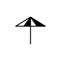 paraply, väder, skydd heldragen linje ikon vektor illustration logotyp mall. lämplig för många ändamål.