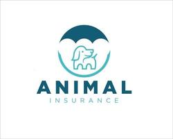 Tierpflege-Logo entwirft Symbol und Symbol minimalistischer Vektor