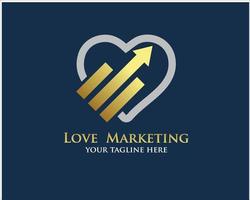 liebe Marketing-Logo-Designs vektor