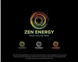 zen energy logotypdesigner vektor