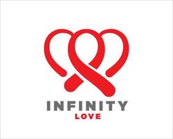 infinity love logo design vektor enkel modern ikon och symbol