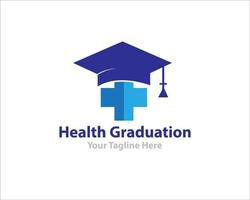 Cross-Gesundheits-Abschluss-Logo-Designs vektor
