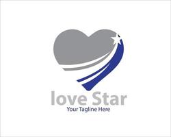 liebe Sterne-Logo-Designs vektor