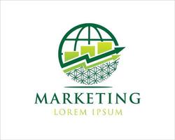 globales marketing-logo entwirft symbol und symbol minimalistischen vektor