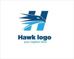 h hawk logotypdesigner enkel modern vektor