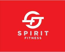 Spirit Fitness Logo entwirft Symbol und Symbol minimalistischen Vektor