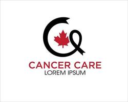 Krebspflege-Logo-Designs Vektor modern einfach minimalistisch zu Symbol und Symbol