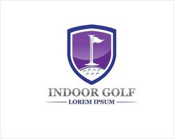 Golf-Logo entwirft Symbol und Symbol minimalistischer Vektor