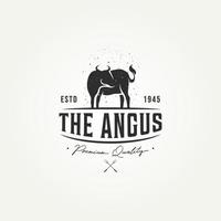 vintage silhouette angus kuh rindfleisch logo