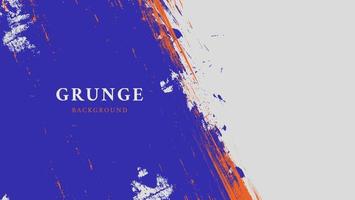 minimal blå orange grunge repa i vit bakgrund vektor