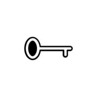 Schlüssel durchgezogene Linie Symbol Vektor Illustration Logo Vorlage. für viele Zwecke geeignet.