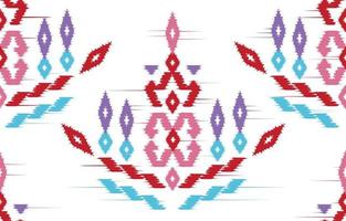 schönes motiv ethnisches ikat navajo. nahtloses kasuri-muster in stammes-, volksstickerei, mexikanischem, indischem, marokkanischem stil. aztekischer geometrischer kunstornamentdruck. strukturiertes design für teppich, stoff. vektor