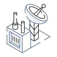 ein anpassbares isometrisches Symbol des Beobachtungspostens vektor