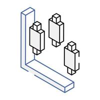 ein Infografik-Vektor eines Balkendiagramms vektor