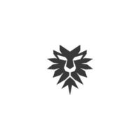 lejonhuvud ikon logotyp design vektor mall