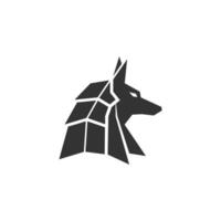 Anubis-Symbol-Logo-Design-Illustrationsvorlage vektor