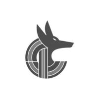 anubis ikon logotyp design illustration mall vektor