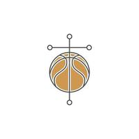 Basketball-Symbol-Logo-Design-Illustrationsvorlage vektor