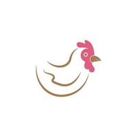 kyckling djur ikon logotyp design illustration mall vektor
