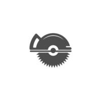 Metallsäge-Symbol-Logo-Design-Illustration vektor
