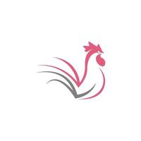 kyckling djur ikon logotyp design illustration mall vektor