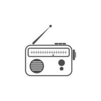 Design-Illustrationsschablone der Radioikone flache vektor