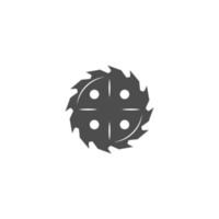 Metallsäge-Symbol-Logo-Design-Illustration vektor
