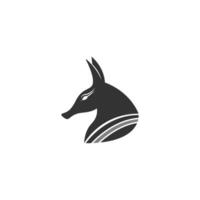 anubis ikon logotyp design illustration mall vektor