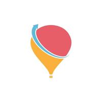 Luftballon-Symbol-Logo-Design-Illustration vektor