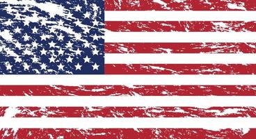 Usa-Flagge im Grunge-Stil. pinselstrich usa flag.old schmutzige amerikanische flagge. amerikanisches symbol. Rasterabbildung vektor