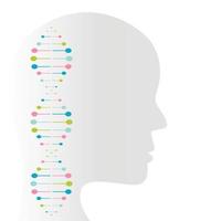 genetischer dna-logo-hintergrund vektor