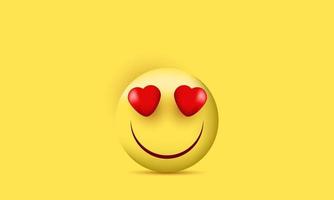3D Emojis Lächeln Symbole Gesichtsausdrücke Social Media Vektor Illustration