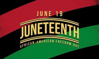 juneteenth frihetsdagen bakgrundsdesign. vektor illustration.