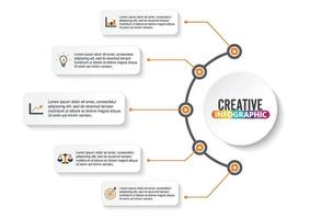 tidslinje infographics design vektor och marknadsföring ikoner kan användas för arbetsflöde layout, diagram, årsredovisning, webbdesign. affärsidé med 5 alternativ, steg eller processer.