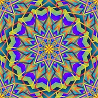 fraktales Kaleidoskop in voller Farbe