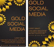 svart guld berättelser mall för sociala medier vektor