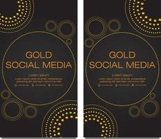 Vorlage für Social-Media-Geschichten aus schwarzem Gold vektor