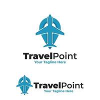 kreatives Logo-Design für Reisen, Reise-Logo-Design-Vorlage, Reisekarten-Logo-Design-Inspiration vektor