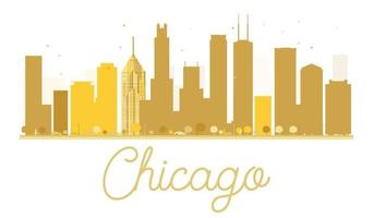 chicago city silhuett gyllene siluett. vektor