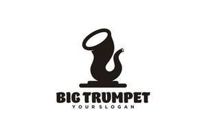 trumpet logotyp design inspiration. vektor