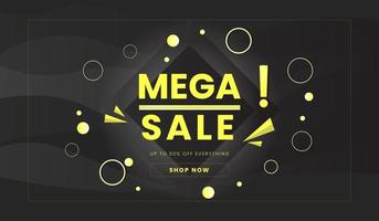 Mega-Sale-Promotion-Hintergrund-Vektor-Design vektor