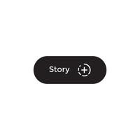 Symbolvektor für Story-Schaltfläche hochladen. Social-Media-Element vektor
