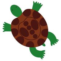 vektorillustration av en landsköldpadda i platt stil vektor