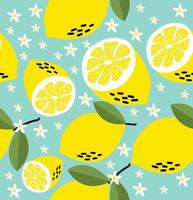 frische Zitronen Musterdesign Hintergrund